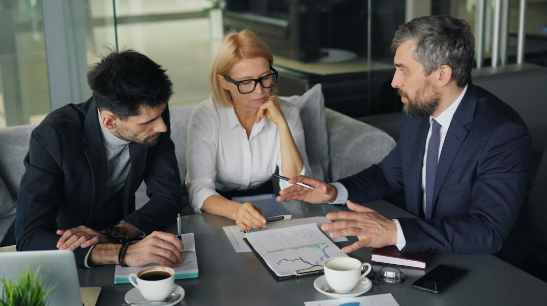 business team discussing strategy