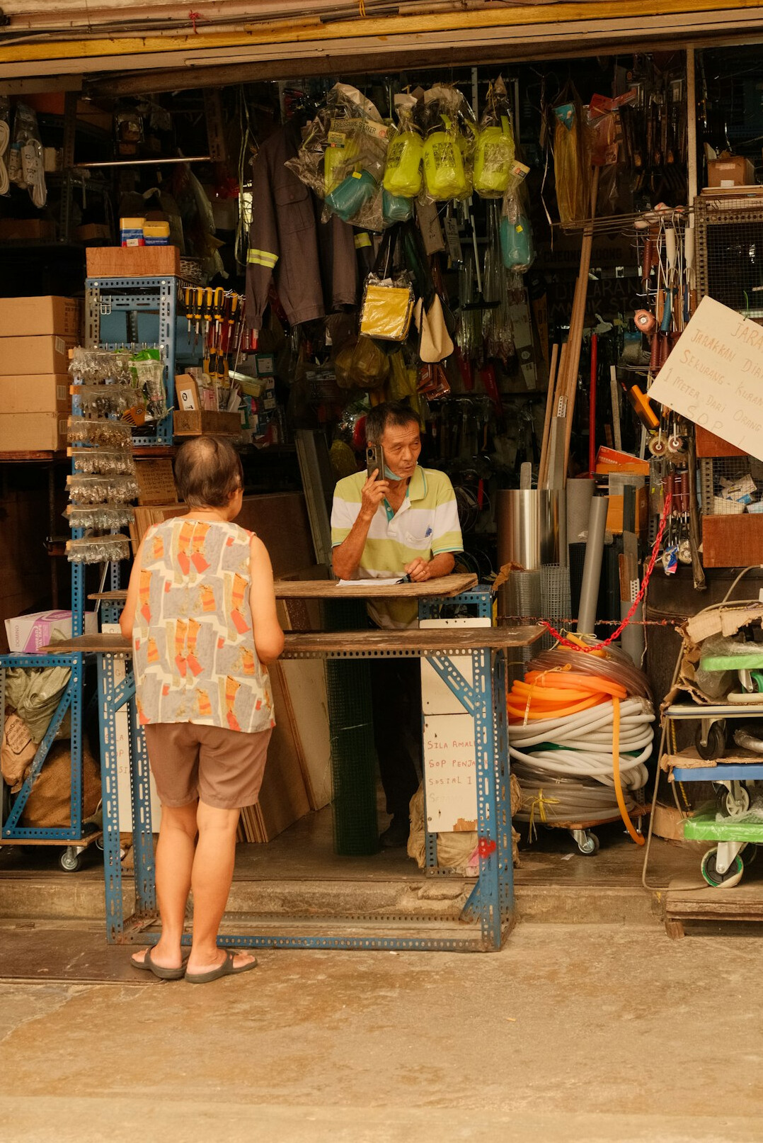 Team discussing a project in a workshop