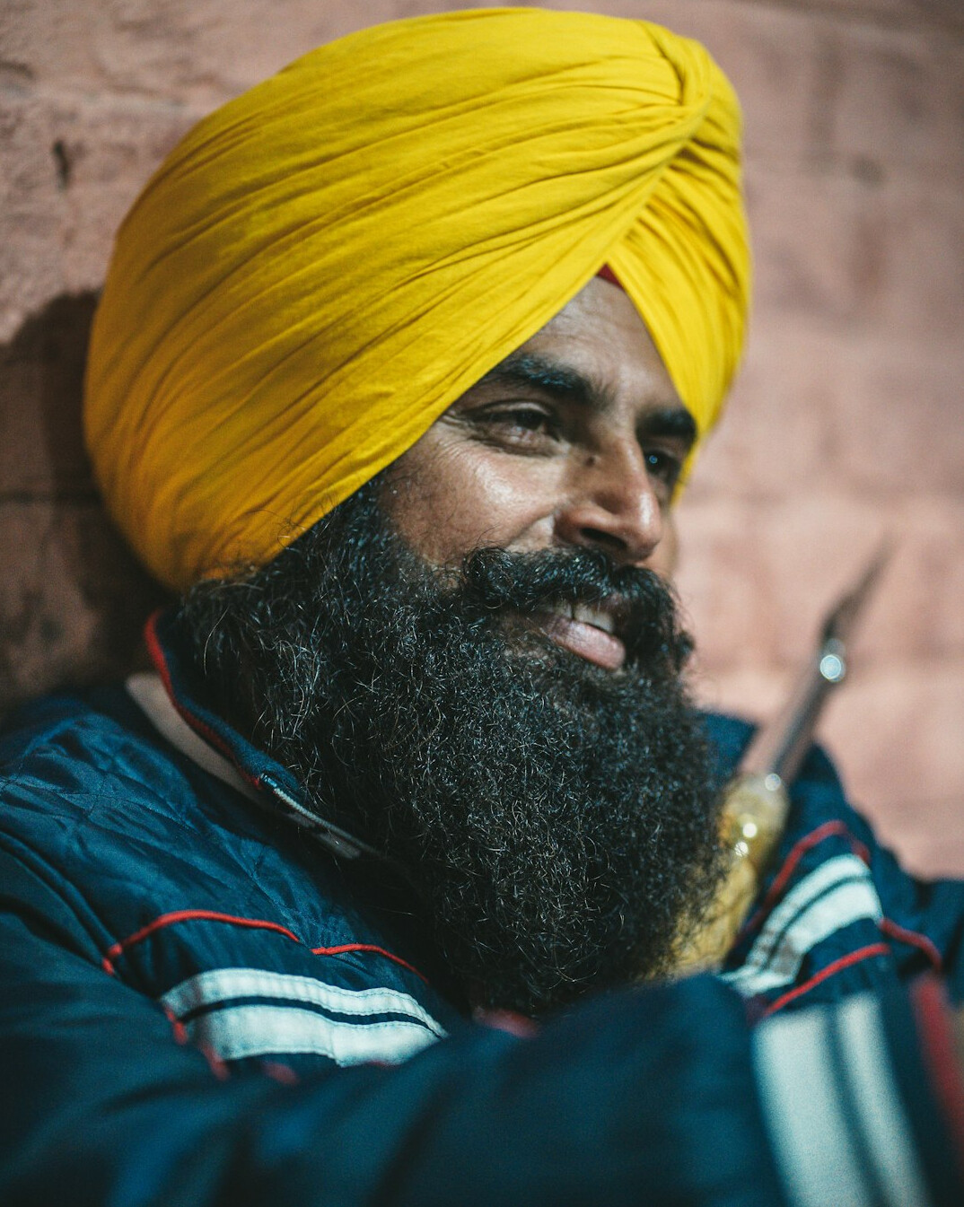 Portrait of a smiling man with a beard