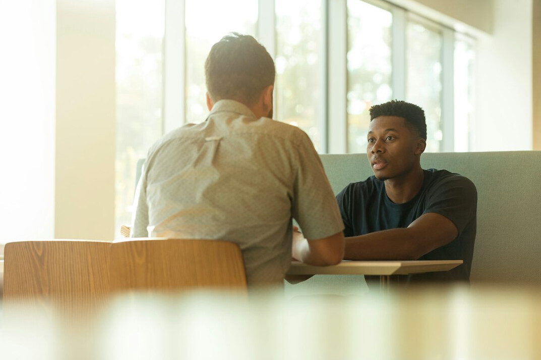 colleagues having conversation