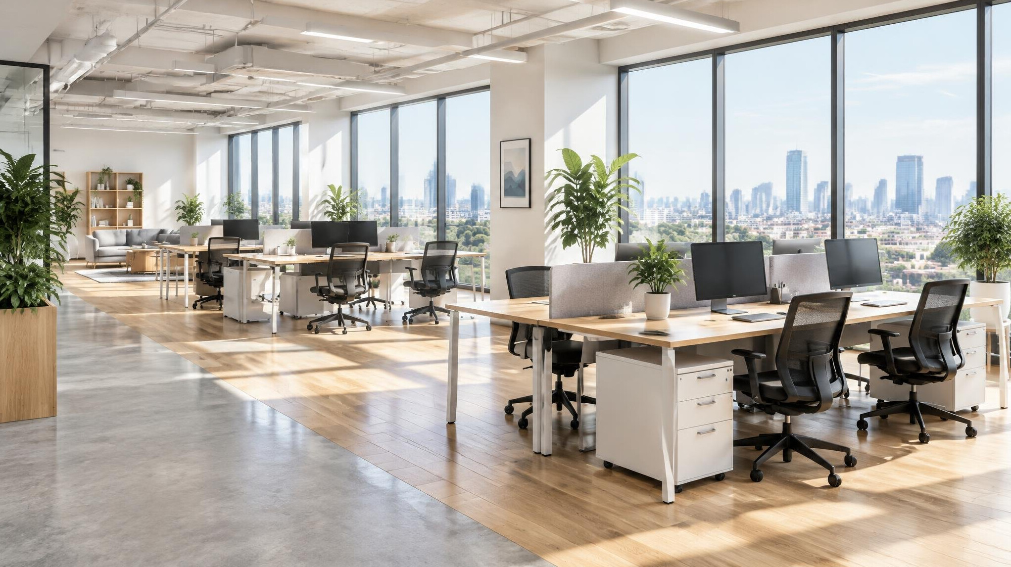 Bright modern office interior